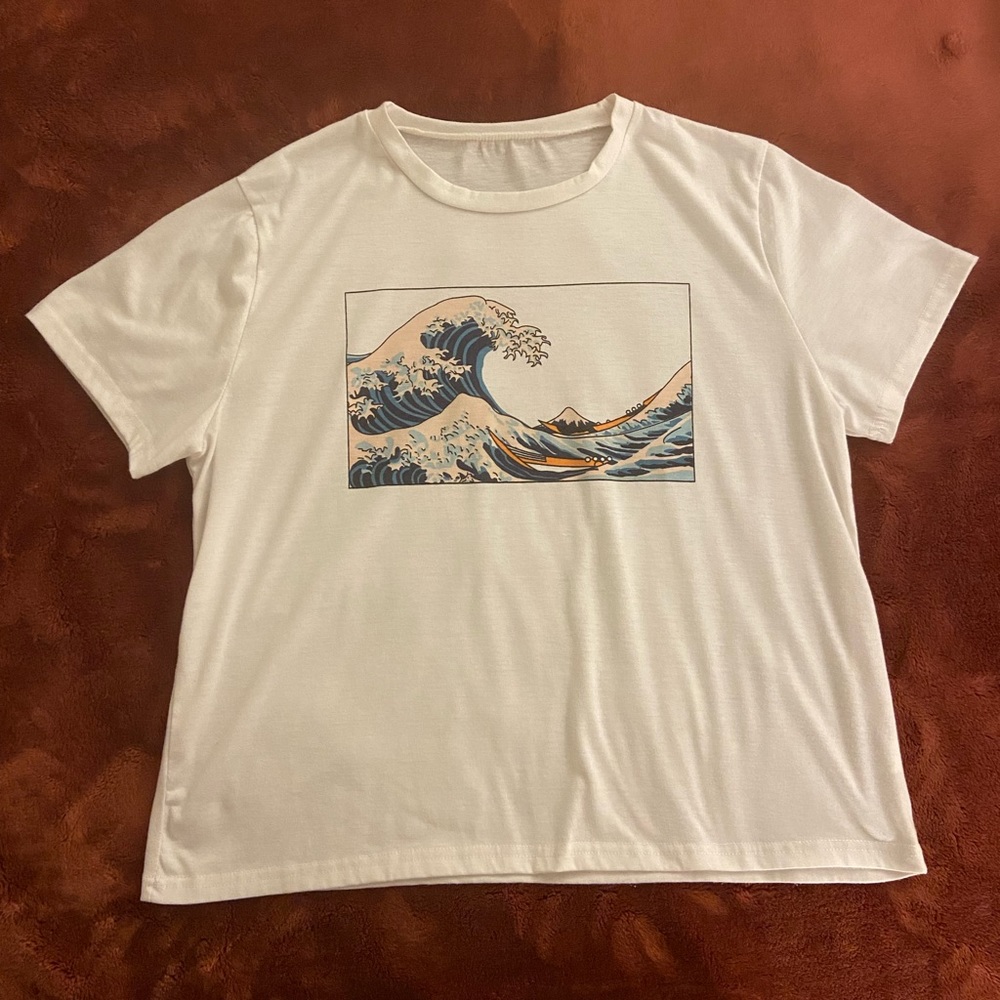 White Wave Graphic Tee